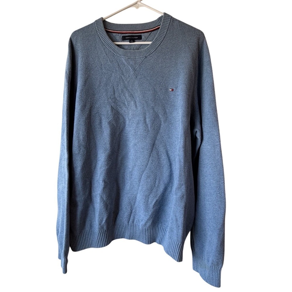 Tommy Hilfiger Men Shirt XL Long Sleeve‎ Blue Sweater